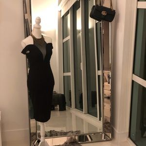 Black midi dress